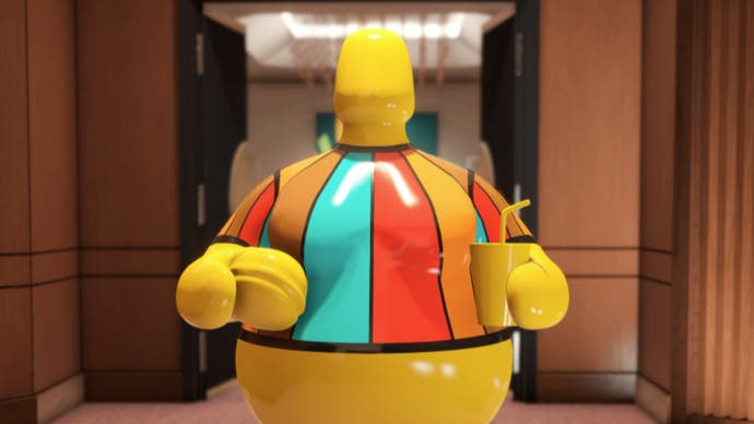 Желтая статуя GTA Online в фойе пентхауса казино