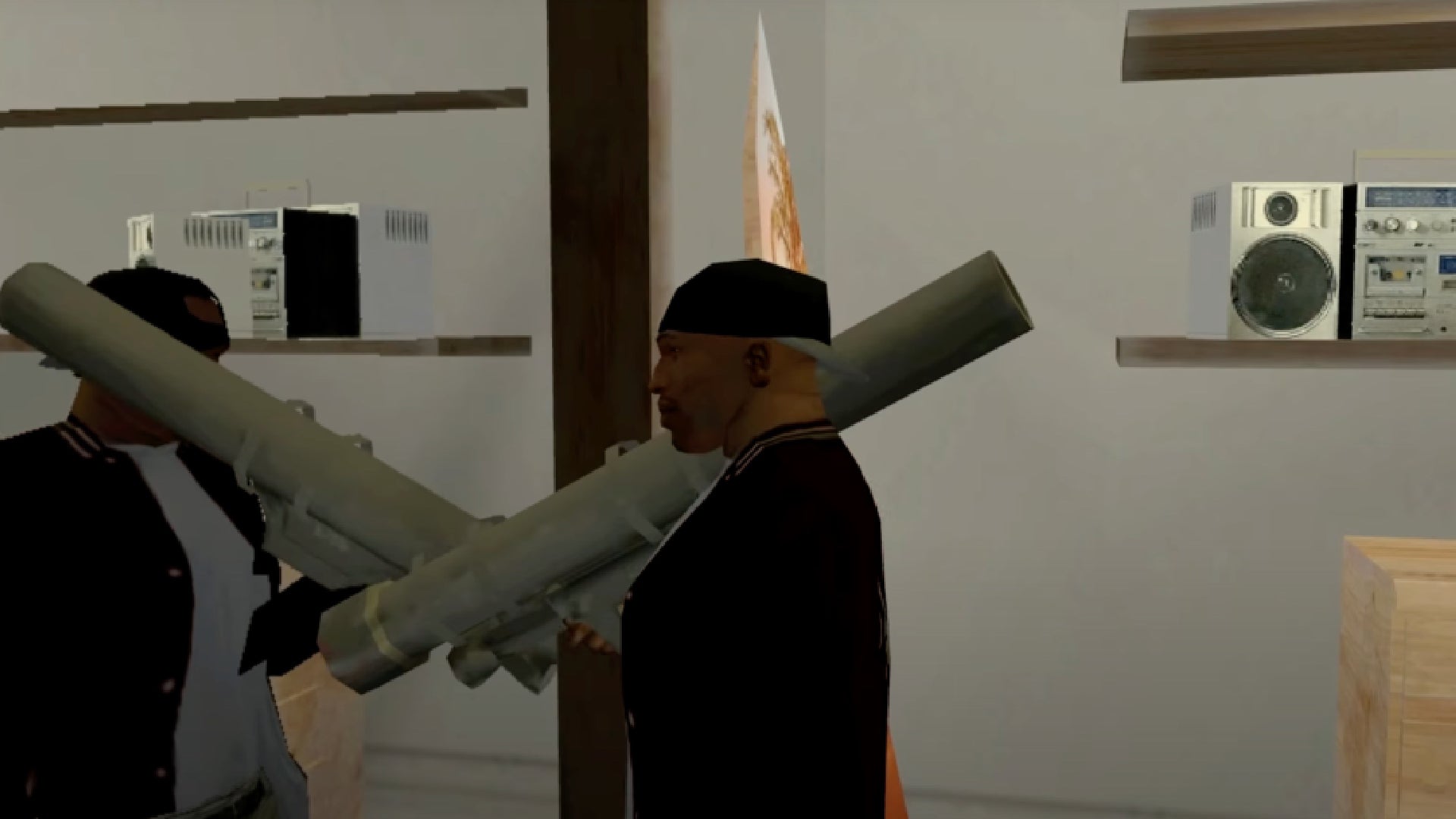 Why can GTA San Andreas' glitchy mirrors have characters reach out of them? It's not because of an underworld