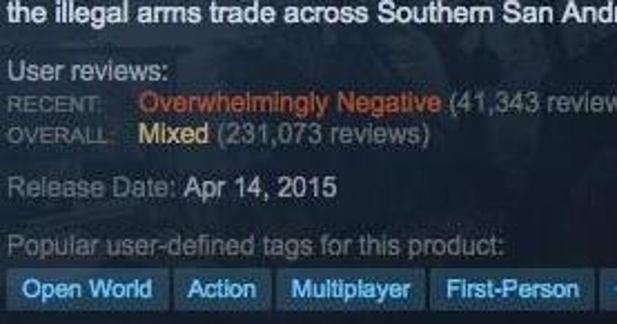 GTA5's recent Steam reviews are "overwhelmingly negative" amidst mod
