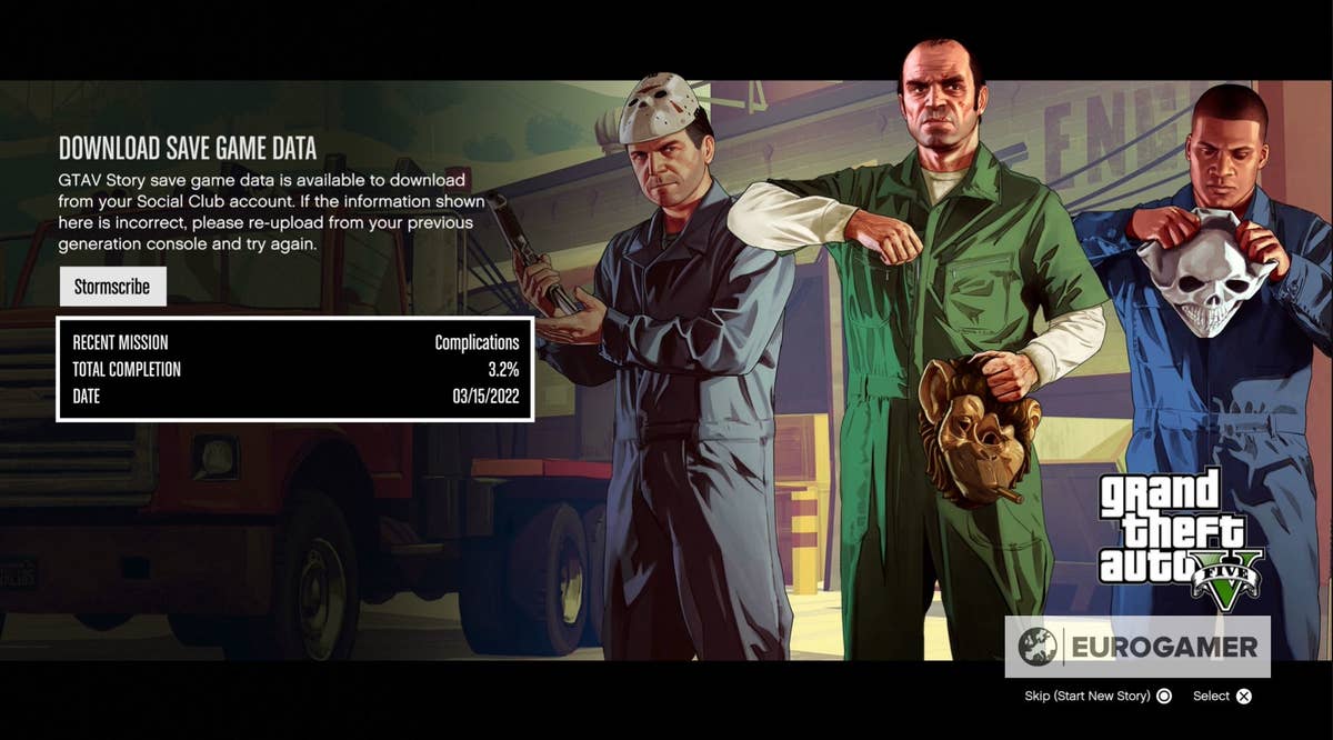 GTA V PS3 save data