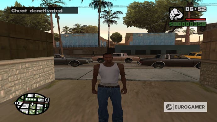 CJ stand in einer Gasse in GTA San Andreas