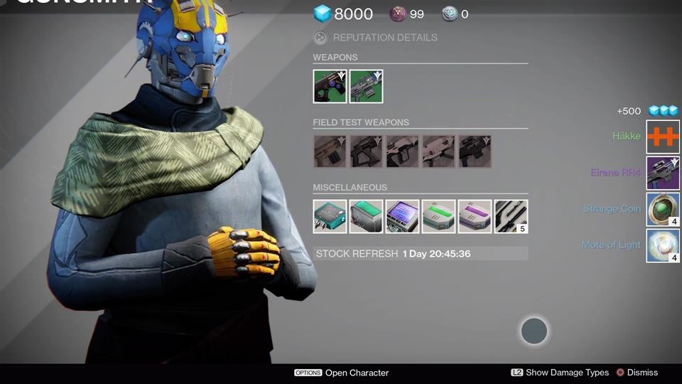 Destiny the best locations for Gunsmith Field Tests VG247