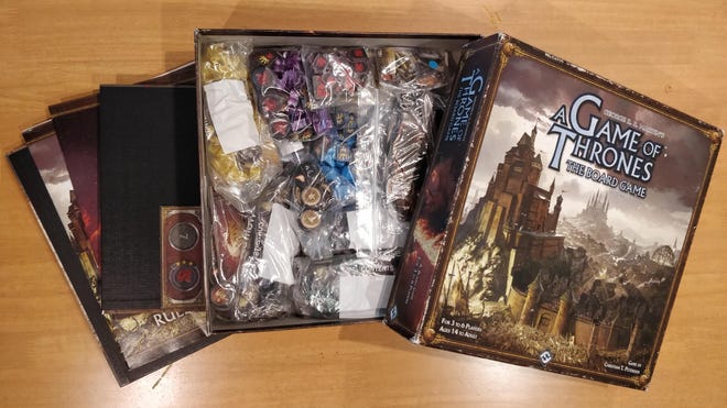 Game of Thrones board game with baggies