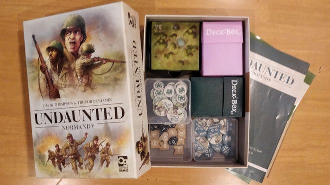 Undaunted: Normandy board game with deck box organisers