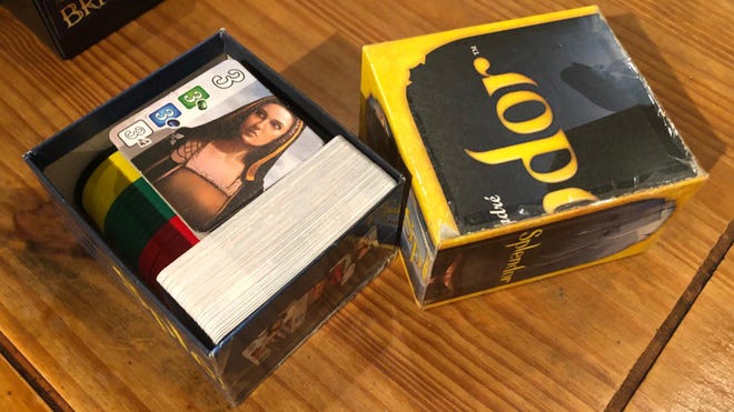 Splendor board game with trimmed box
