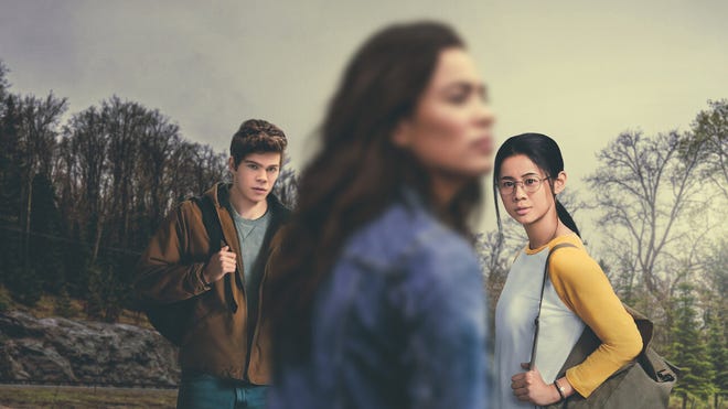 Promotional image with three people from The Half of It
