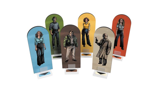 An image of standees for Halloween: The Board Game.