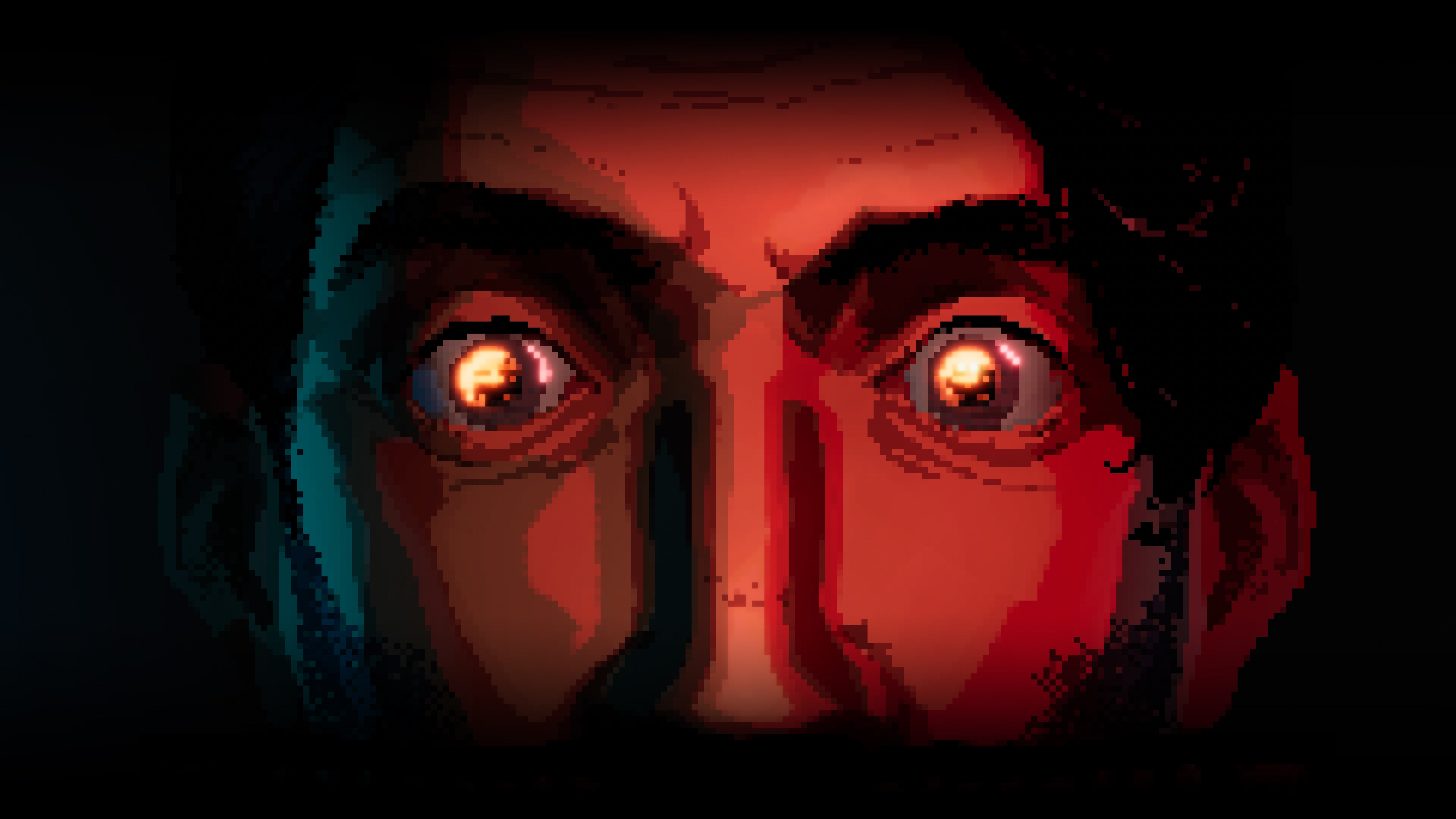 A close-up of a man's eyes in Replaced