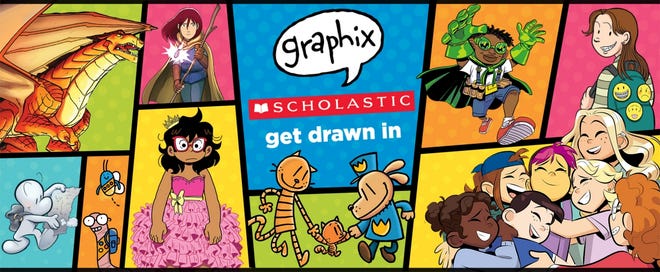 Advertising banner featuring Graphix characters