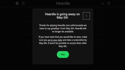 Image for Spotify shutting Heardle down on May 5, 2023 | News-in-brief