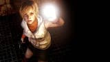 Heather from Silent Hill 3, shining her torch directly into the camera