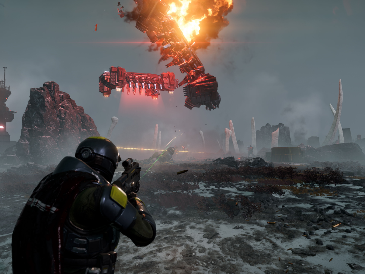 Helldivers 2 Game Review - Exploration of the game's futuristic setting