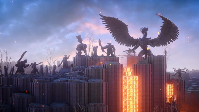 A shot from the teaser trailer for Heroscape: Age of Annihilation, the revitalised version of the miniatures battler originally produced in the late 2000s.