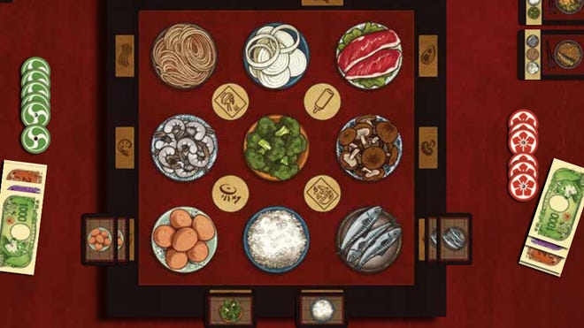 Hibachi board game rulebook layout