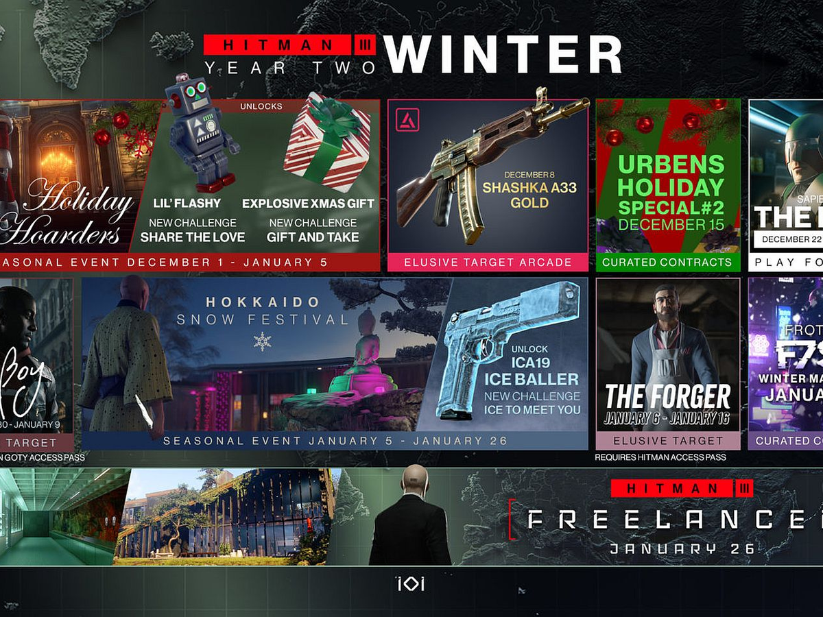 Hitman 3 Winter Roadmap outlines what to expect through January