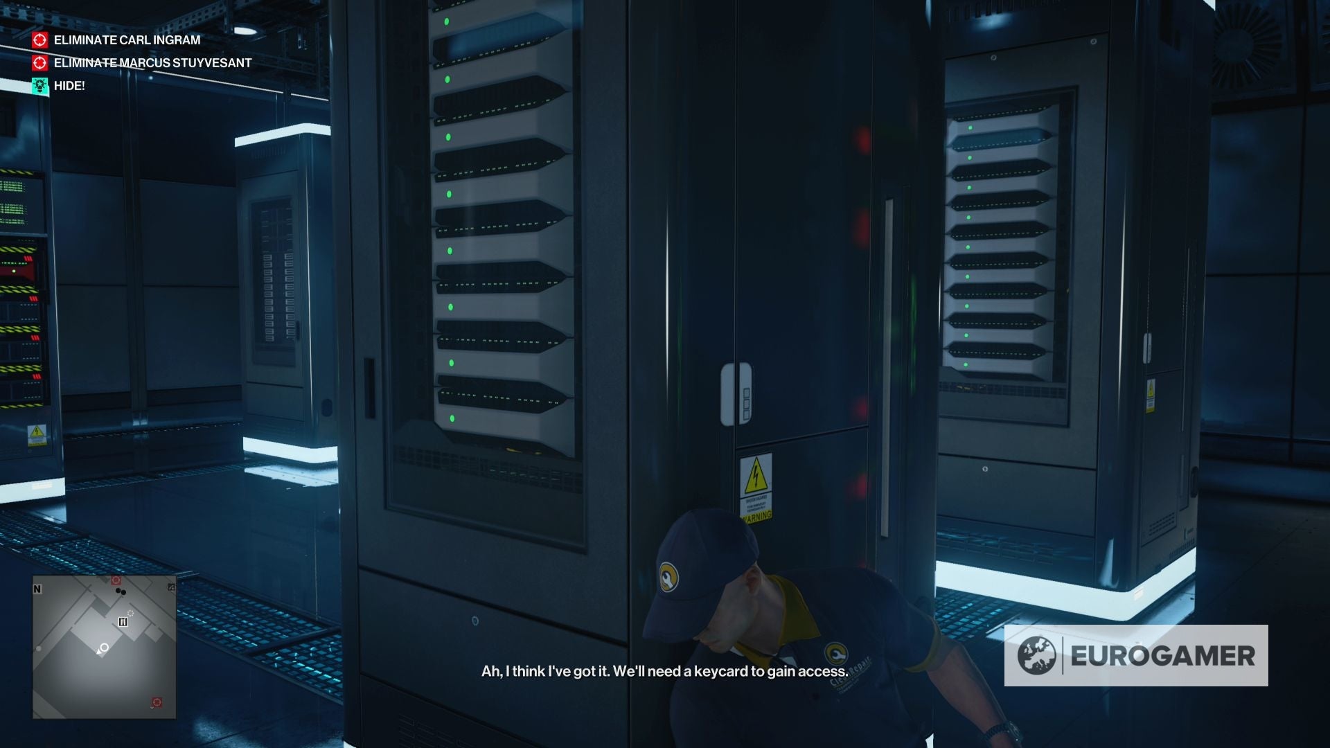 Hitman 3 server room puzzle How to acquire admin privileges and what