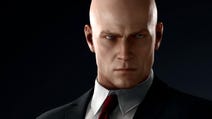Hitman's Agent 47, up close and personal, staring into the camera. The background is blank and he's in suit and tie. Isn't he always?