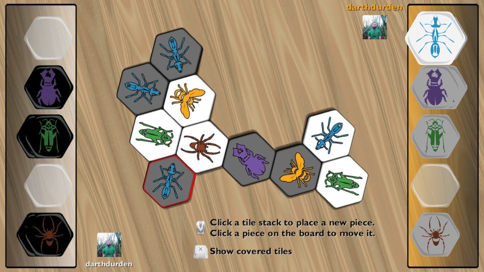 Hive digital board game screenshot