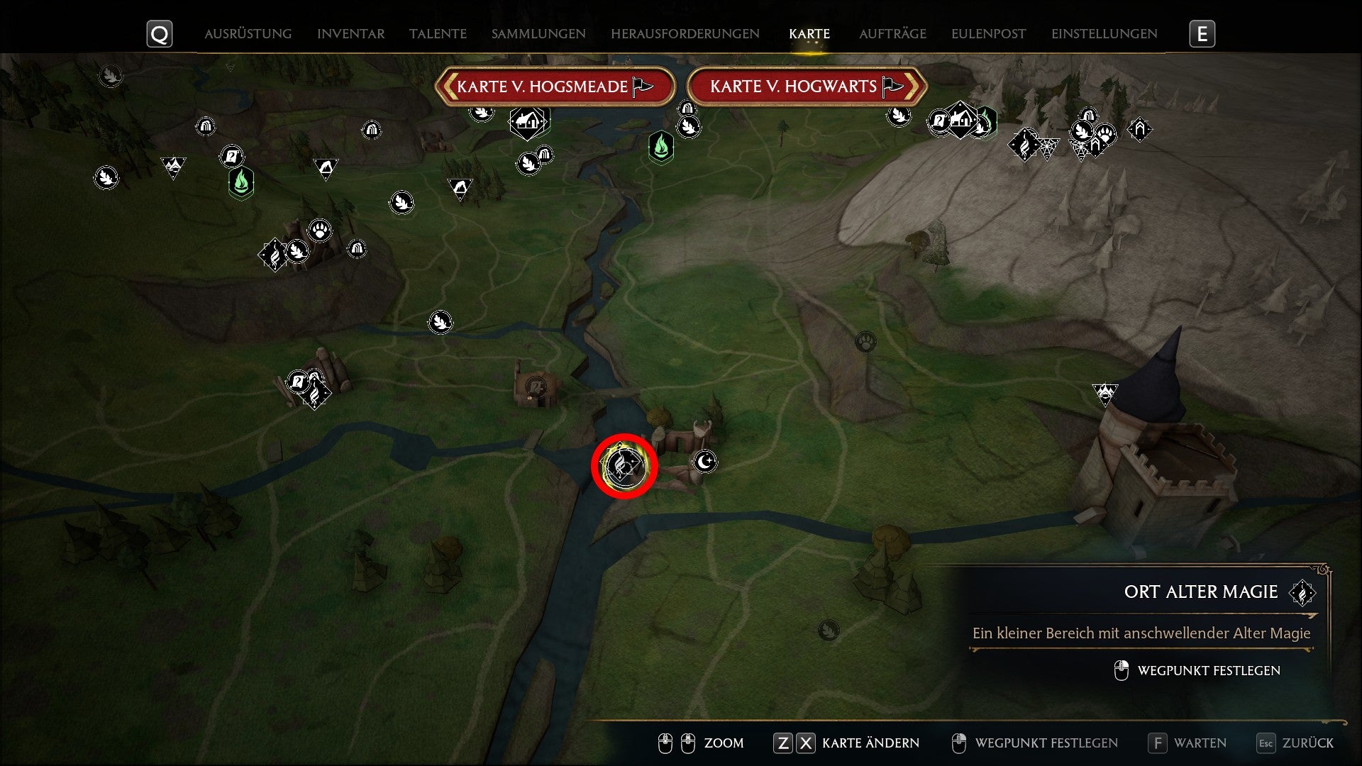 Hogwarts Legacy Orte Alter Magie Alle Fundorte und wie sie funktionieren Eurogamer.de
