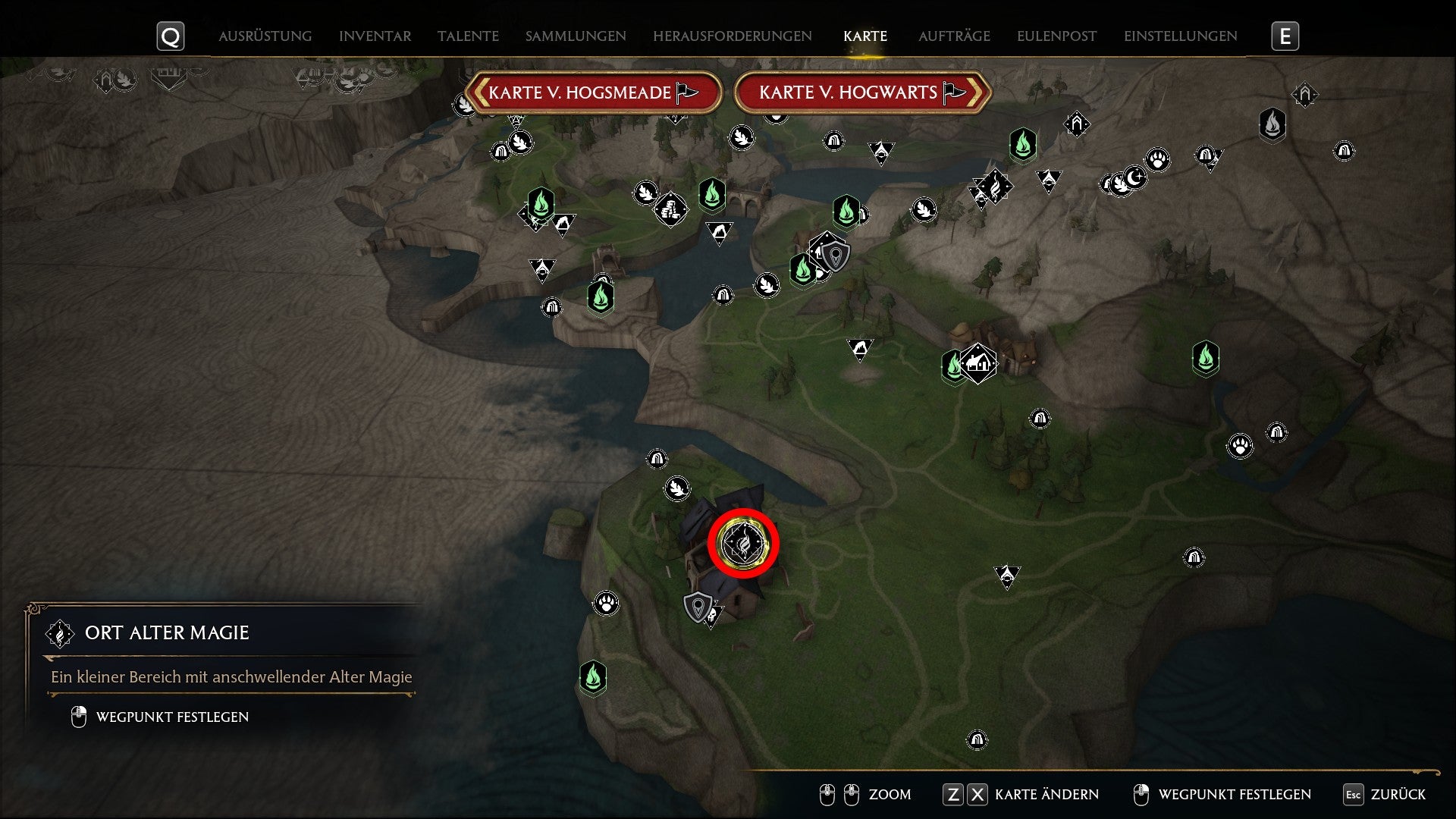 Hogwarts Legacy Orte Alter Magie Alle Fundorte und wie sie funktionieren Eurogamer.de