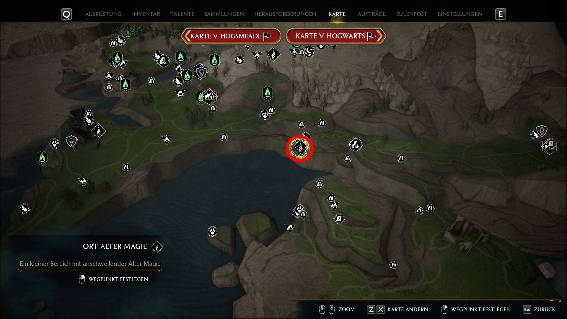 Hogwarts Legacy Orte Alter Magie Alle Fundorte und wie sie funktionieren Eurogamer.de