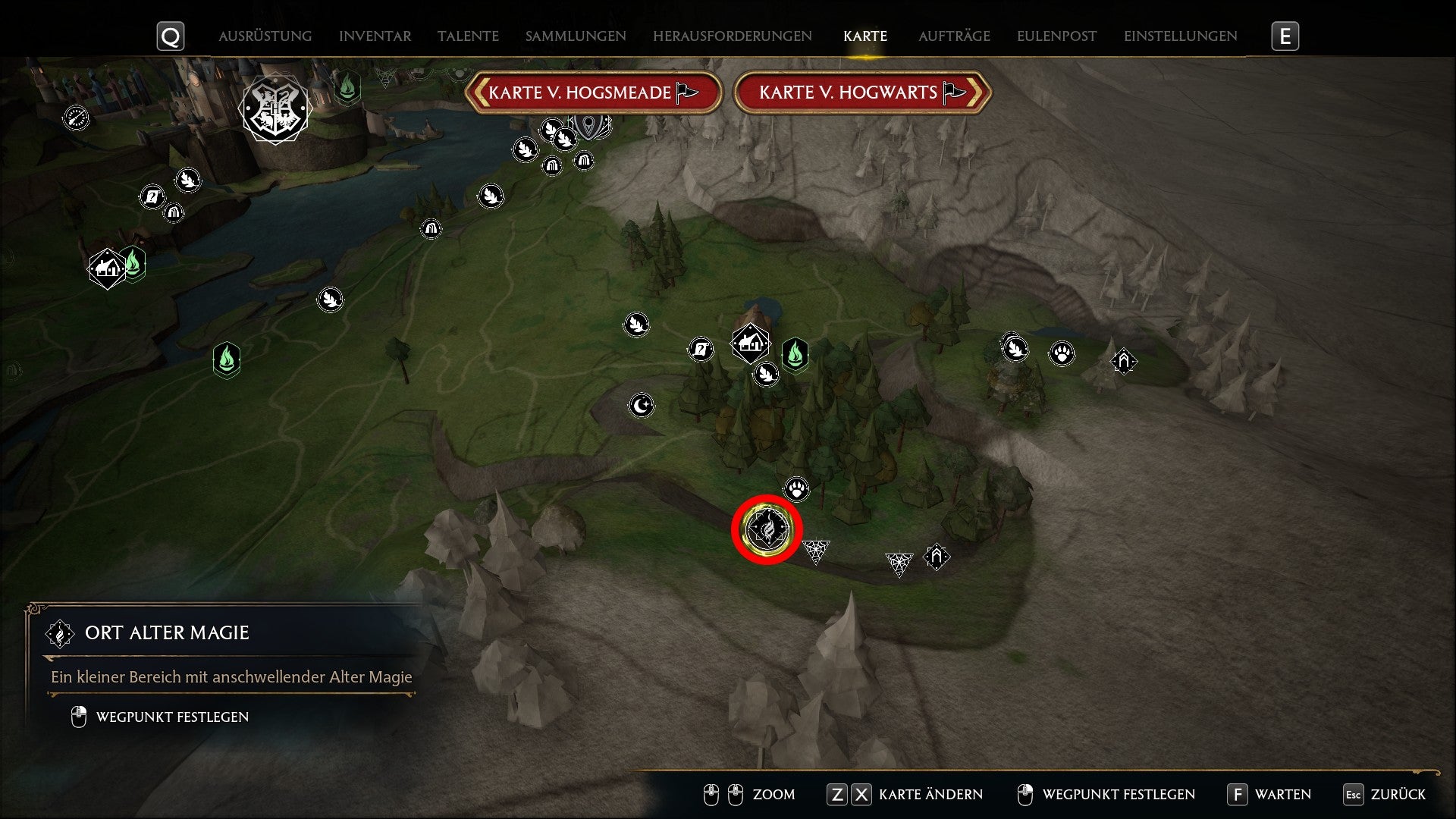 Hogwarts Legacy Orte Alter Magie Alle Fundorte und wie sie funktionieren Eurogamer.de