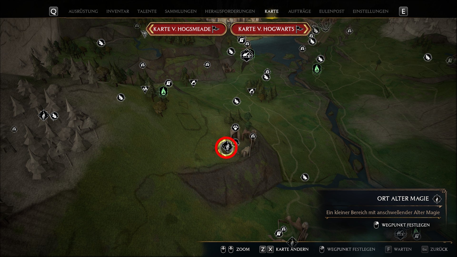 Hogwarts Legacy Orte Alter Magie Alle Fundorte und wie sie funktionieren Eurogamer.de