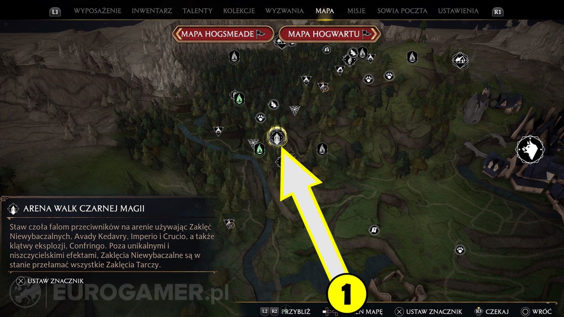 Hogwarts Legacy - arena walk czarnej magii | Eurogamer.pl