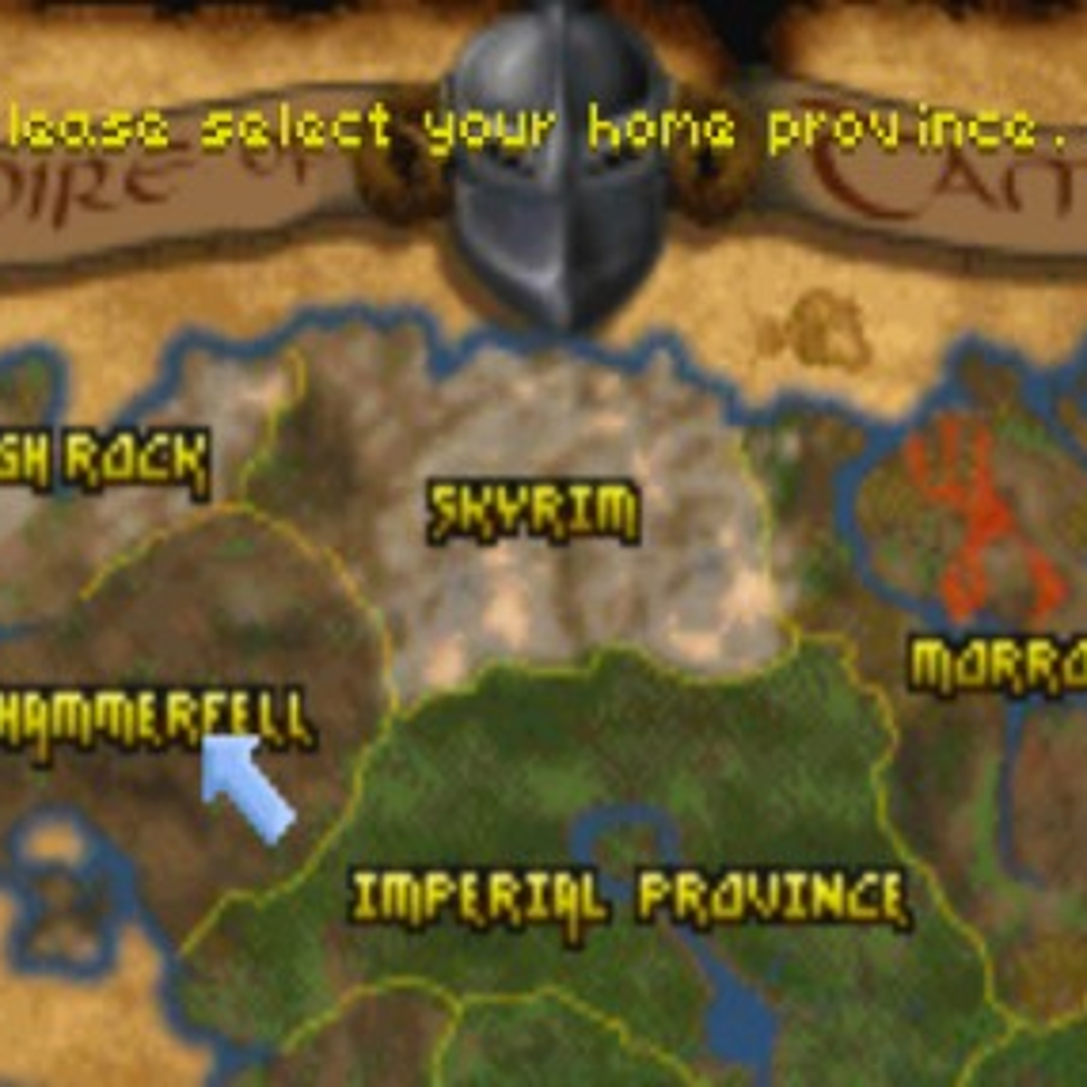 Daggerfall Map Compared To Skyrim