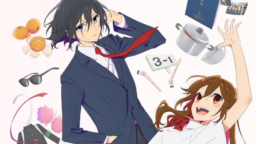 Artwork showing characters from upcoming anime Horimiya Piece.