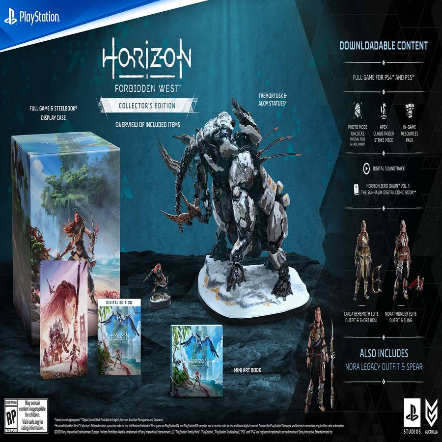 Horizon Forbidden West Standard and Special editions do not include Dual  Entitlement for PS4 and PS5 versions