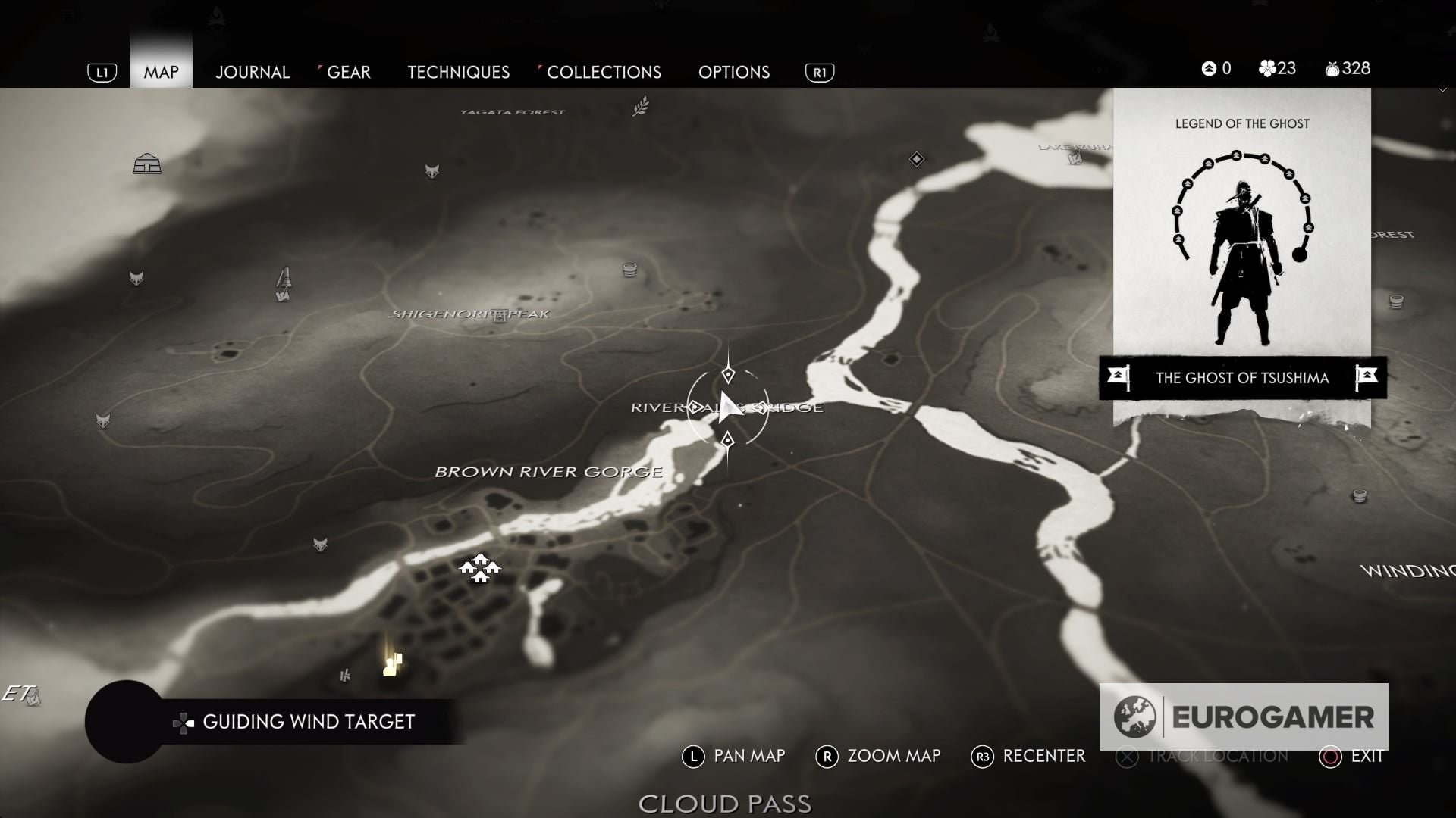 hot springs ghost of tsushima map