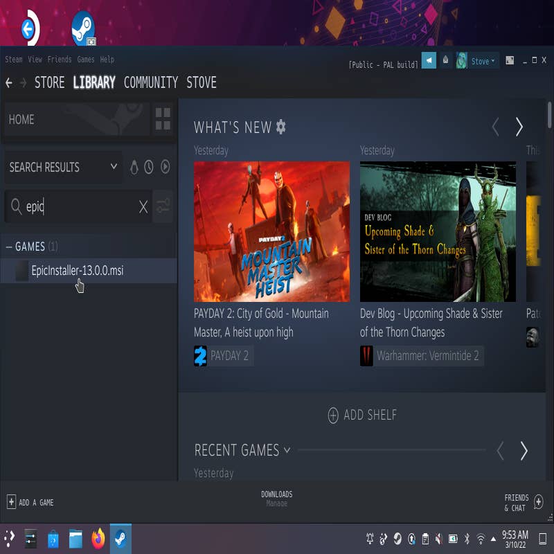 How to install the Epic Games Launcher on the Steam Deck