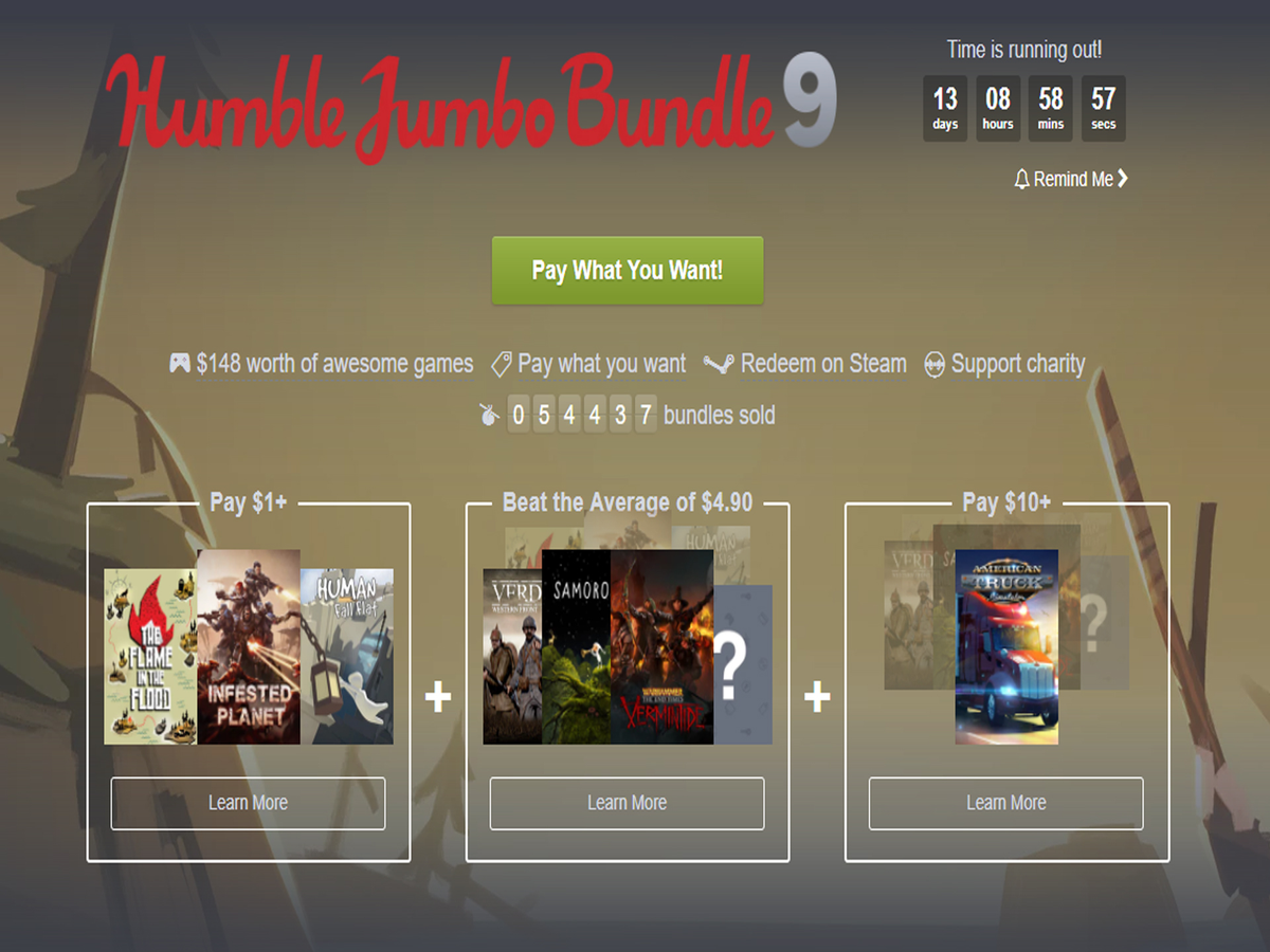 AWESOME HUMBLE BUNDLES AVAILABLE NOW - HUGE BUNDLE ENDING SOON +