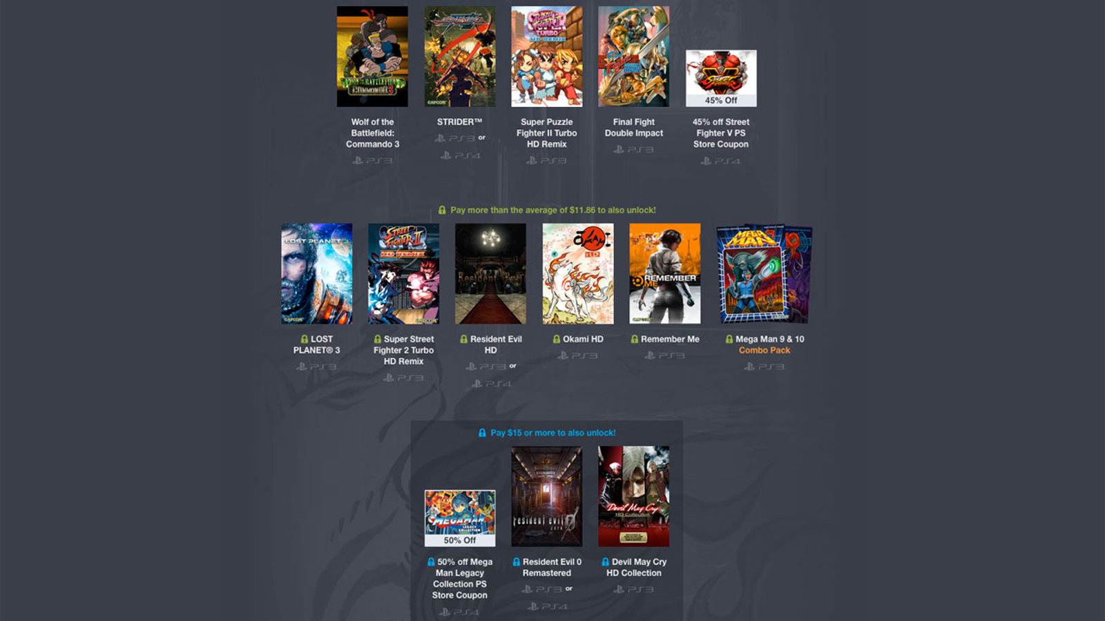 Humble Bundle Capcom Heroic Collection includes some big compilations