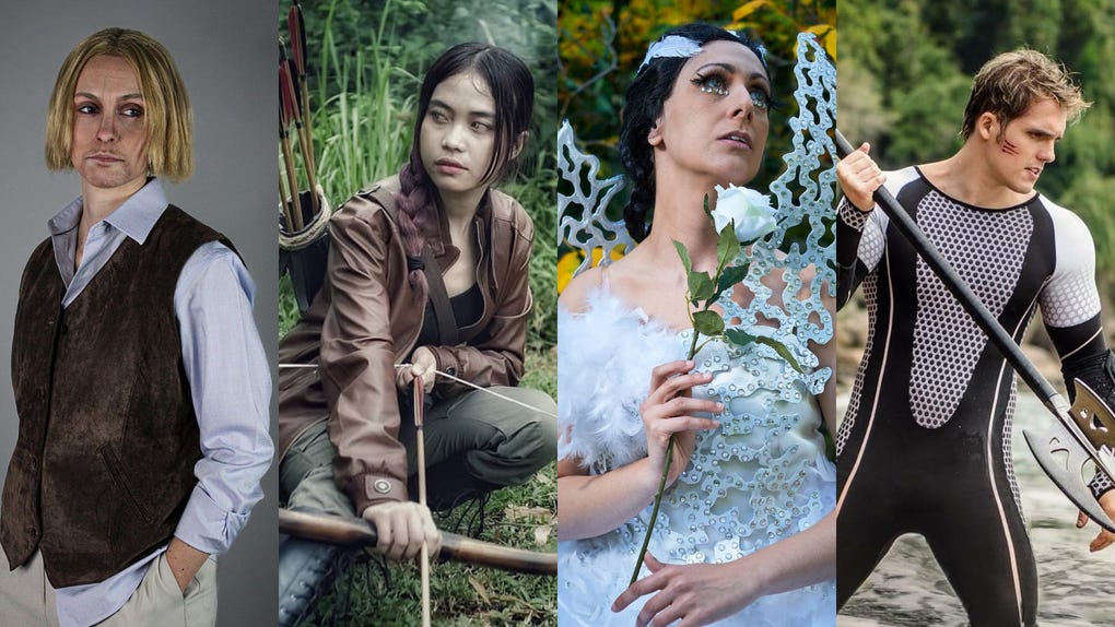 Hunger Games Cosplayers (from left to right): madame.elizabeth, elmachinaz_cosplay, ethain_cosplay, and zeligeek.