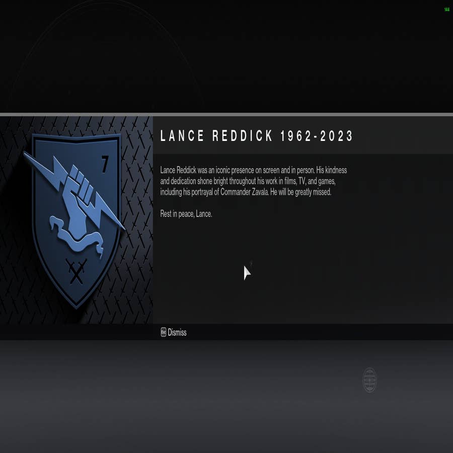 Destiny 2's Lance Reddick has more “performances yet to come”