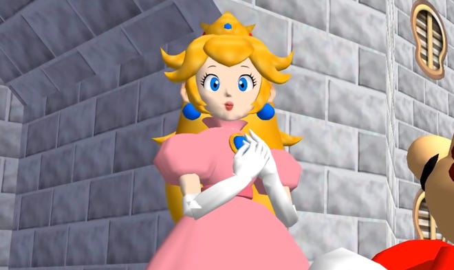Image of Peach in Super Mario 64