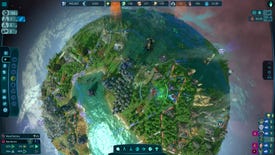 A screenshot from Imagine Earth showing the planet surface, focussed on a forested area