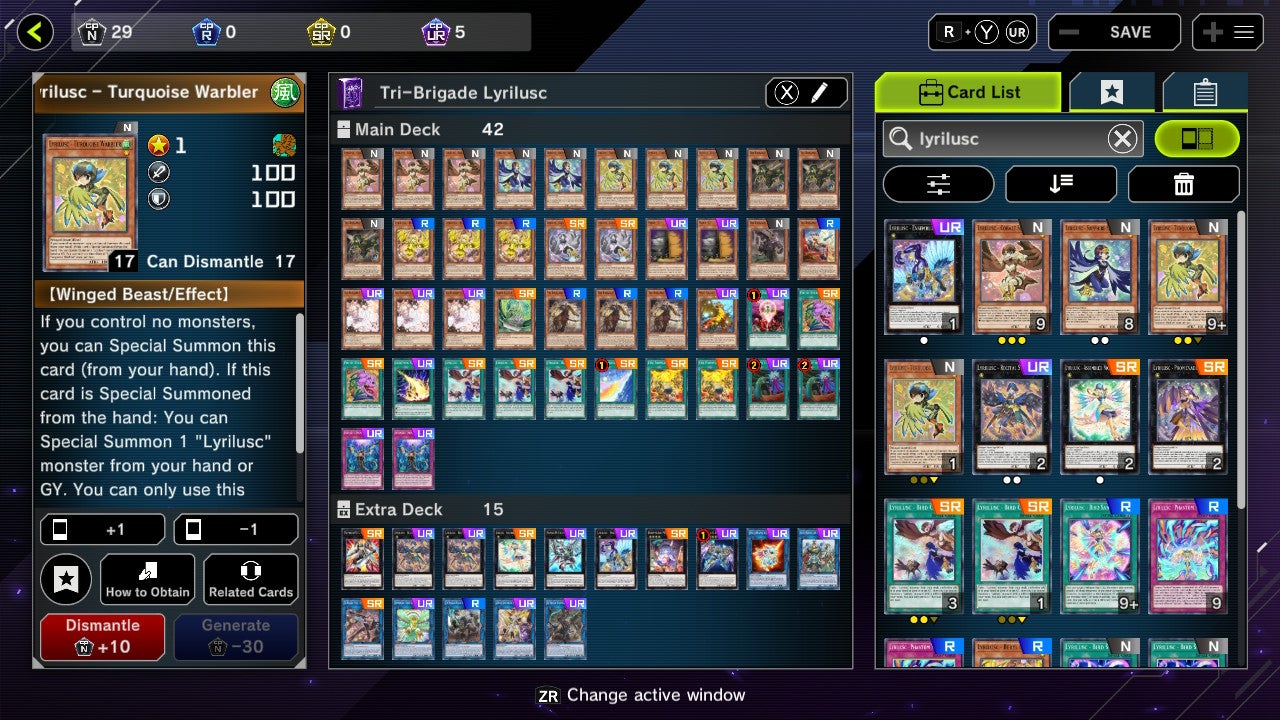 YuGiOh Master Duel Lyrilusc TriBrigade deck guide Rock Paper Shotgun