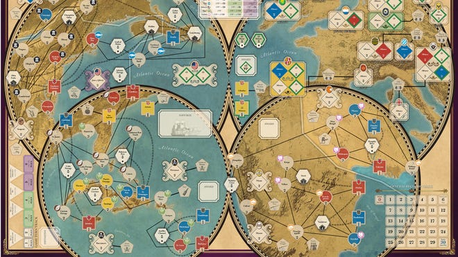 Imperial Struggle board game map