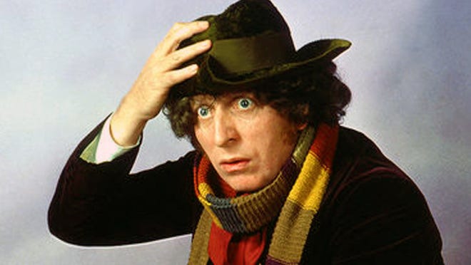 Tom Baker in promotional photograph for Doctor Who