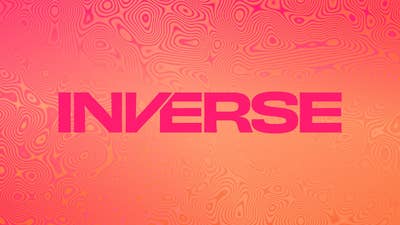 The logo for the website Inverse, in red text on a fainter red/orange swirly background