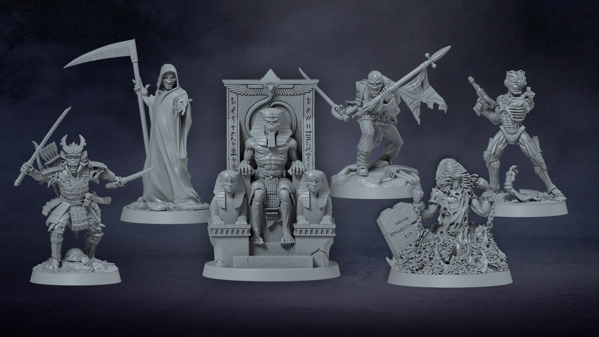 Iron Maiden’s zombie mascot Eddie shambles into Zombicide, Ankh Gods of Egypt board games