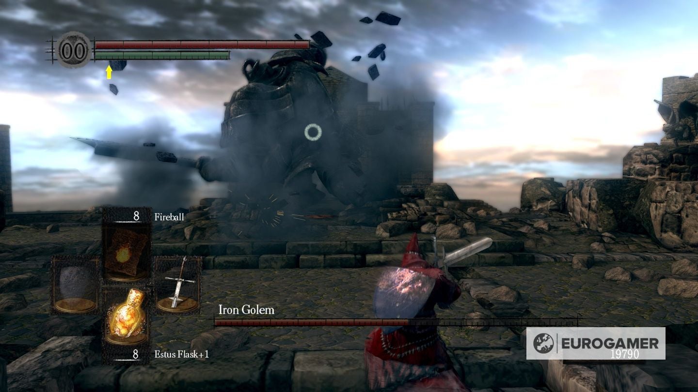 Dark Souls Iron Golem Boss Strategy Eurogamer Net   Iron Golem2 