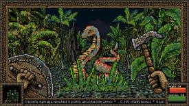 Attacking a giant snake in the jungle in Islands Of The Caliph