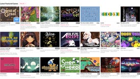 Artwork and descriptions for loads of indie games in the Latest Featured Games grid on the Itch.io store.