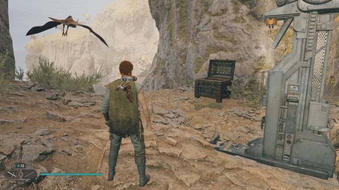Cal looks at an opened chest in the Winding Ravine in Jedi: Survivor.