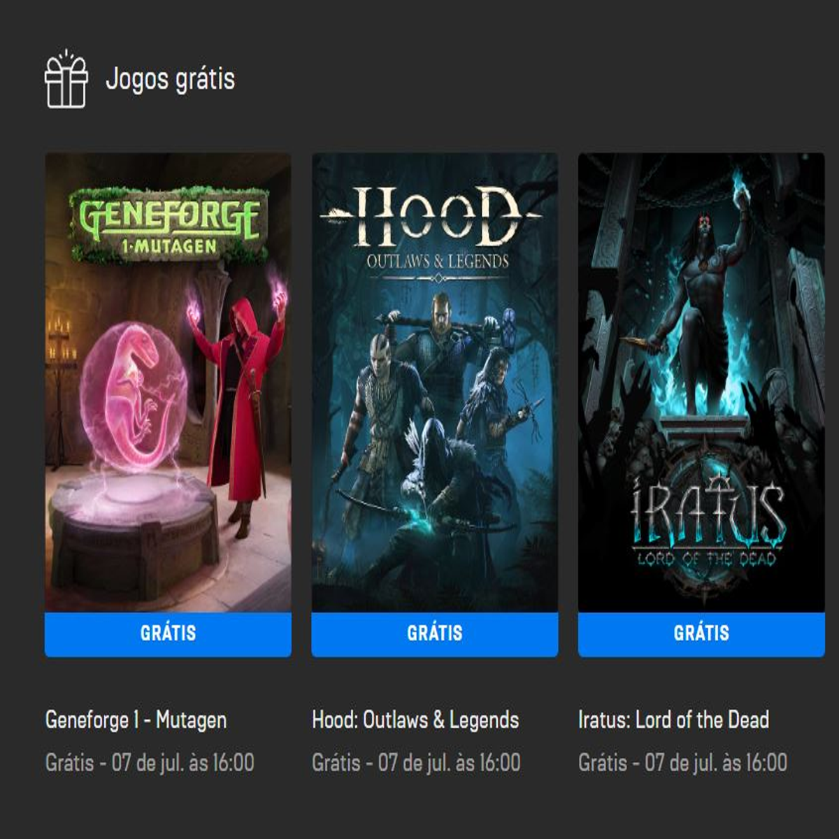 Epic Games libera três jogos para download gratuito - Olhar Digital