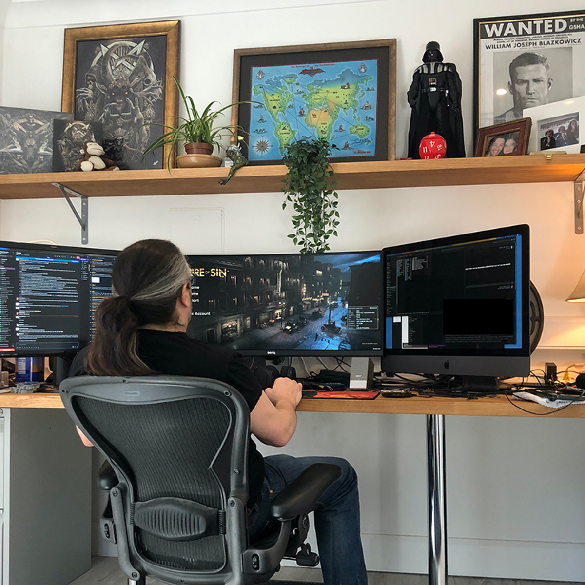 HIS DESK his desk